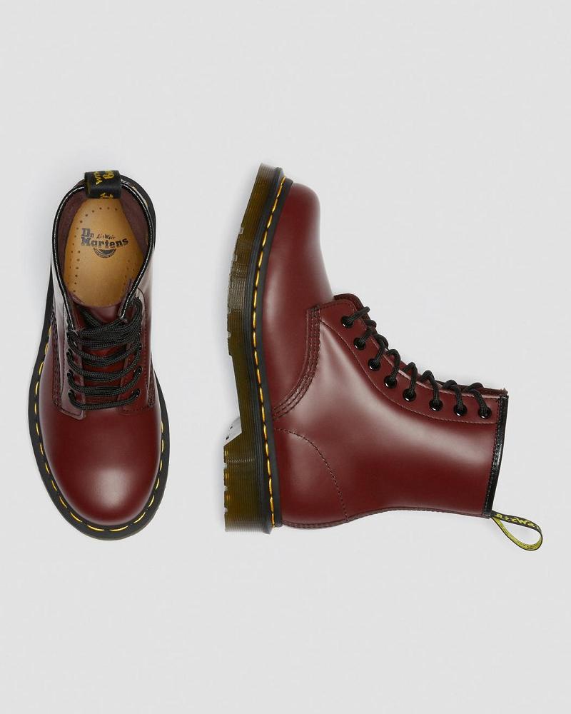 Dr Martens 1460 Smooth Læder Snørestøvler Dame Lyserød Rød | DK 202LIS